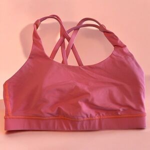 Lululemon Sports Bra, Powder Pink, Yoga Gym Active Sport Casual Top Padded, Sz S